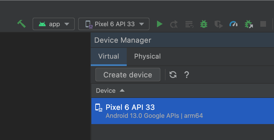 android studio adv setting